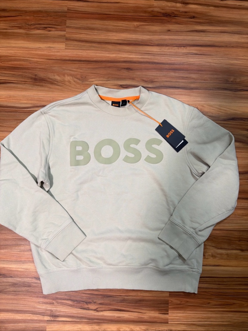 BOSS Men's Crewneck Sweatshirt in Sage Green
